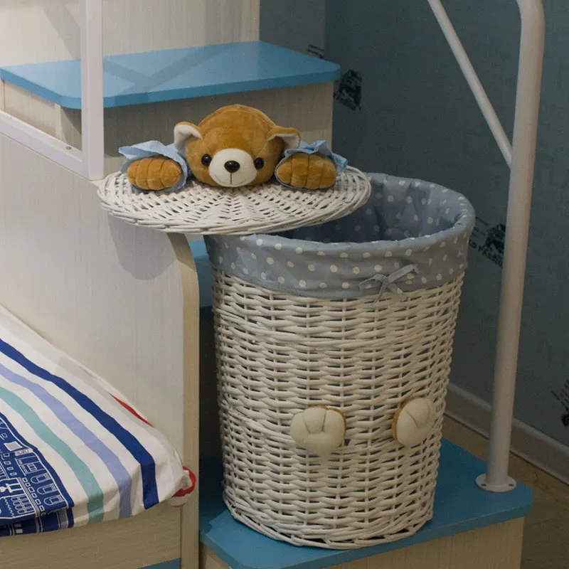 zq Rattan Woven Laundry Basket Toy Storage Box Household Dirty Laundry Basket Storage Basket Woven