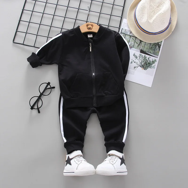 Fashion Children Clothing Spring Autumn Baby Girl Clothes Set Boys Cotton Jacket Pants 2 Pieces Toddler Costume Kids Tracksuits