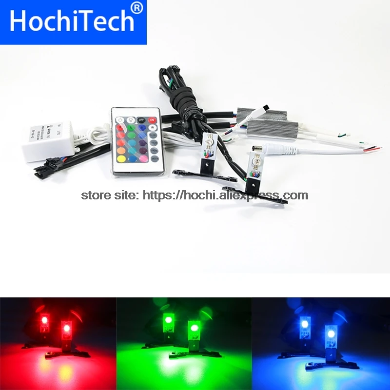 High Quality Multi color RGB LED 360 Degree Demon Devil Eye For Mitsubishi ASX Lancer ex Outlander Pajero remote control