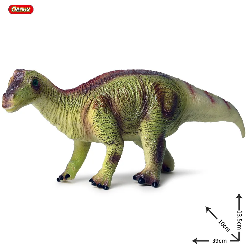 Oenux New Jurassic Soft PVC Dinosaur Model Action Figures Toy Maiasaura Dinosaur World Park Cub Animal Educational Toy Kid Gift