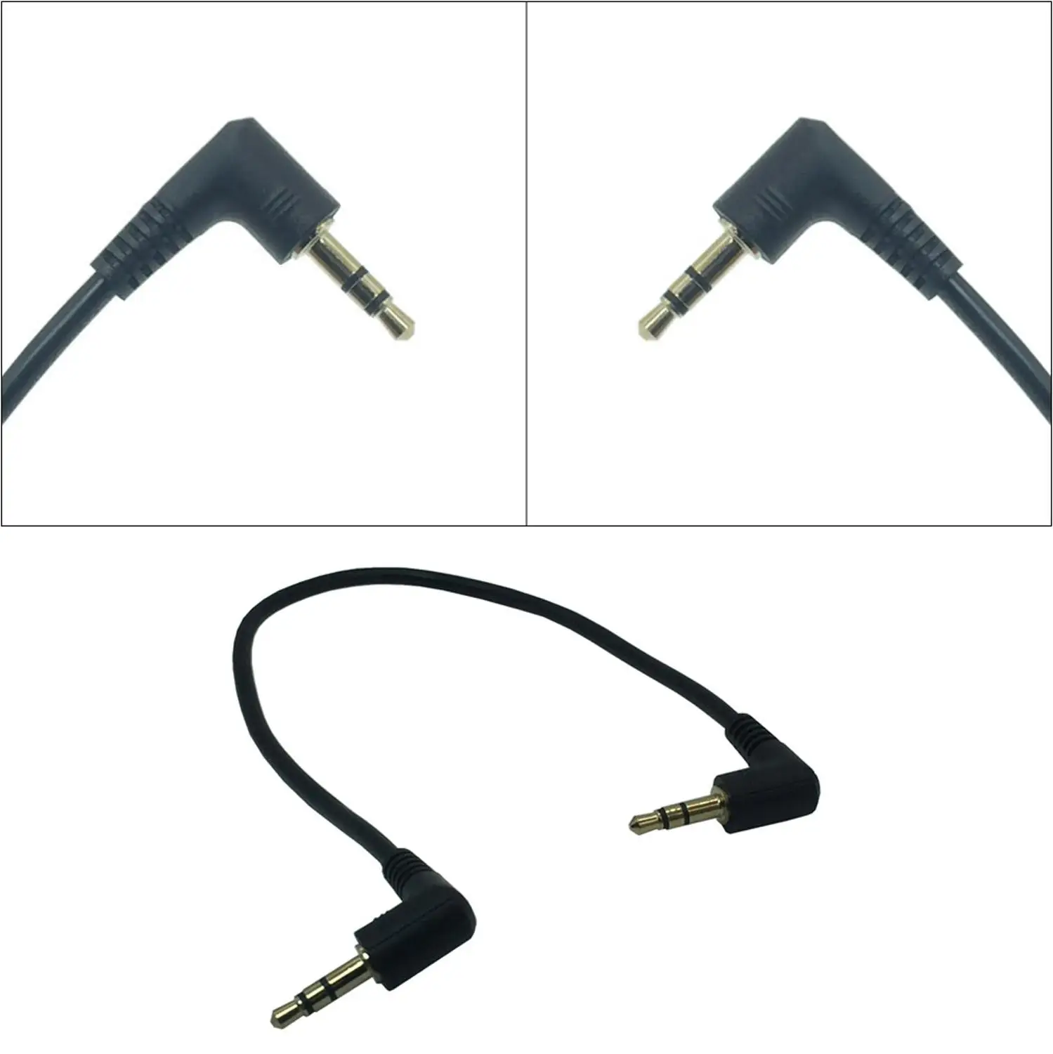 Dual Jack Aux Kabel 3.5 Mm do 3.5mm Kabel Audio męski do męski Kabel złoty przewód samochodowy Aux dla Iphone Samsung Xiaomi