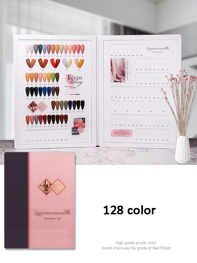 528/400/300/240 Color Acrylic Nail Gel Polish Display Card Book Color Board Chart Nail Art Salon Manicure  Practice Board