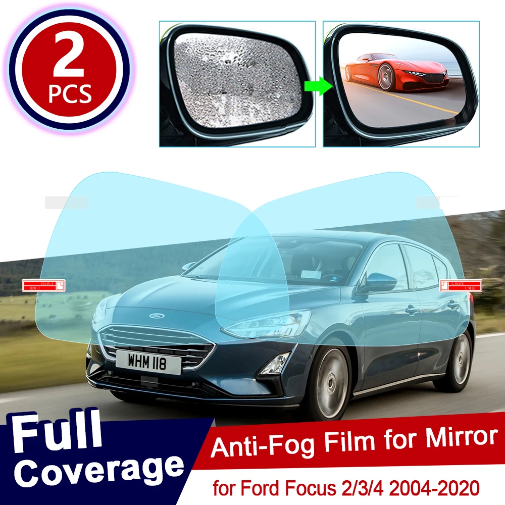 

for Ford Focus 2 3 4 2004~2019 Full Cover Anti Fog Film Rearview Mirror Accessories MK2 MK3 MK4 2008 2012 2014 2016 2018 2019 ST