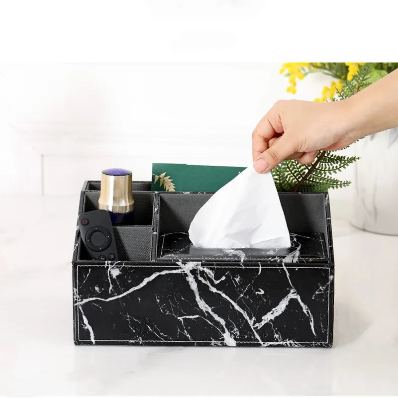 30cm Free shipping European noble leather phone receive case of tea table shelf remote control Creative living room storage box