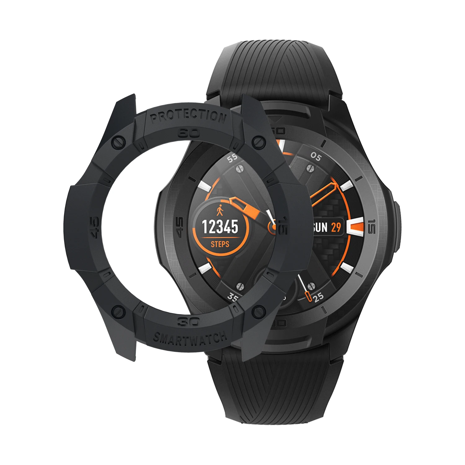 SIKAI الحال بالنسبة Ticwatch S2 هارد PC شل واقي للشاشة غطاء ل Ticwatch C2 ساعة ساعة ذكية اكسسوارات