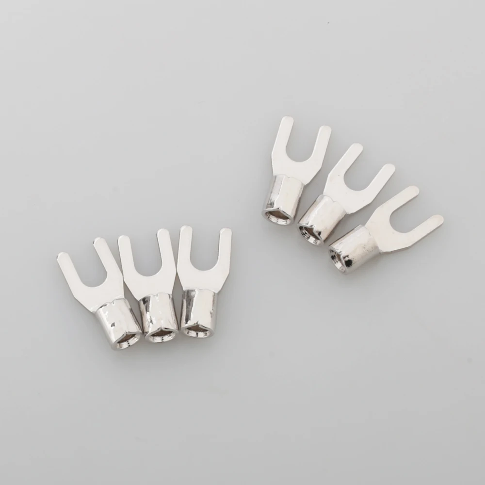 VIBORG-conector de alimentación de alta gama VP201, accesorio de cobre puro chapado en rodio para terminal Y, 6 unids/set/juego