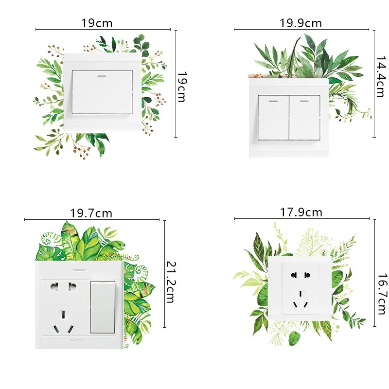 Switch Sticker Wall Socket Decorative Wall Switch Switch Paste Wall Sticker Socket DIY Creative Waterproof Home Protective Cover