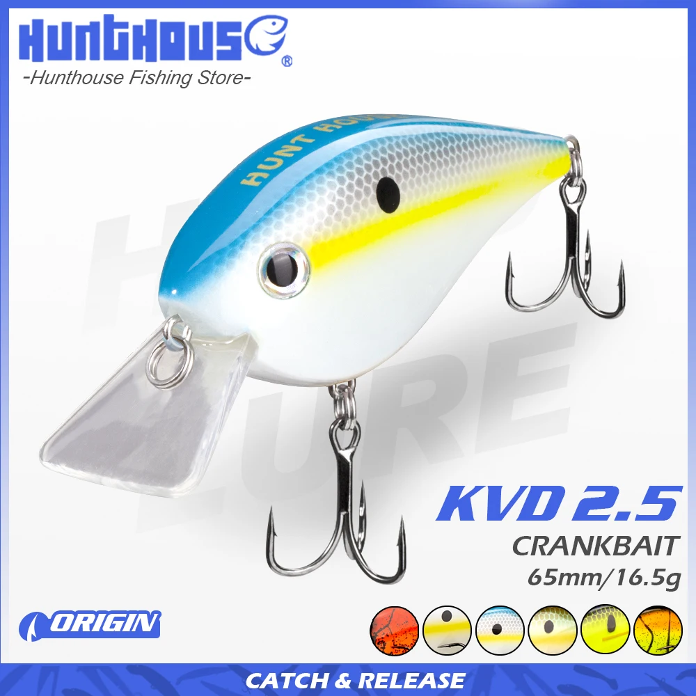 

Hunt house crankbait fishing lure floating 65mm/16.5g swimbait for trout bass pike perch KVD 2.5 Squarebill Artificial Pesca