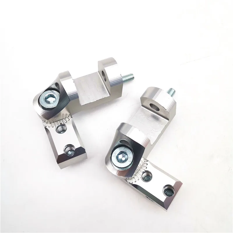 Universal Silver Cnc Aluminium Motorfiets Verstelbare Voet Peg Passenger Footpeg Verlagen Kit