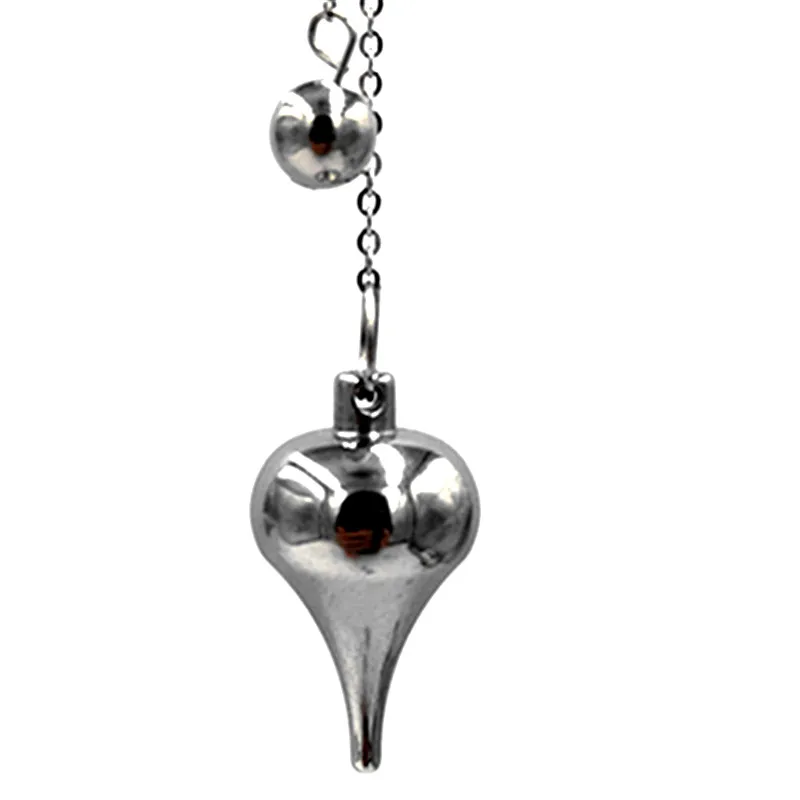 Stainless Steel Pendant Men Women Natural Healing Gem Stone Jewelry Reiki Pyramid Hexagonal Pendulum Chain Pendant Amulet Classi