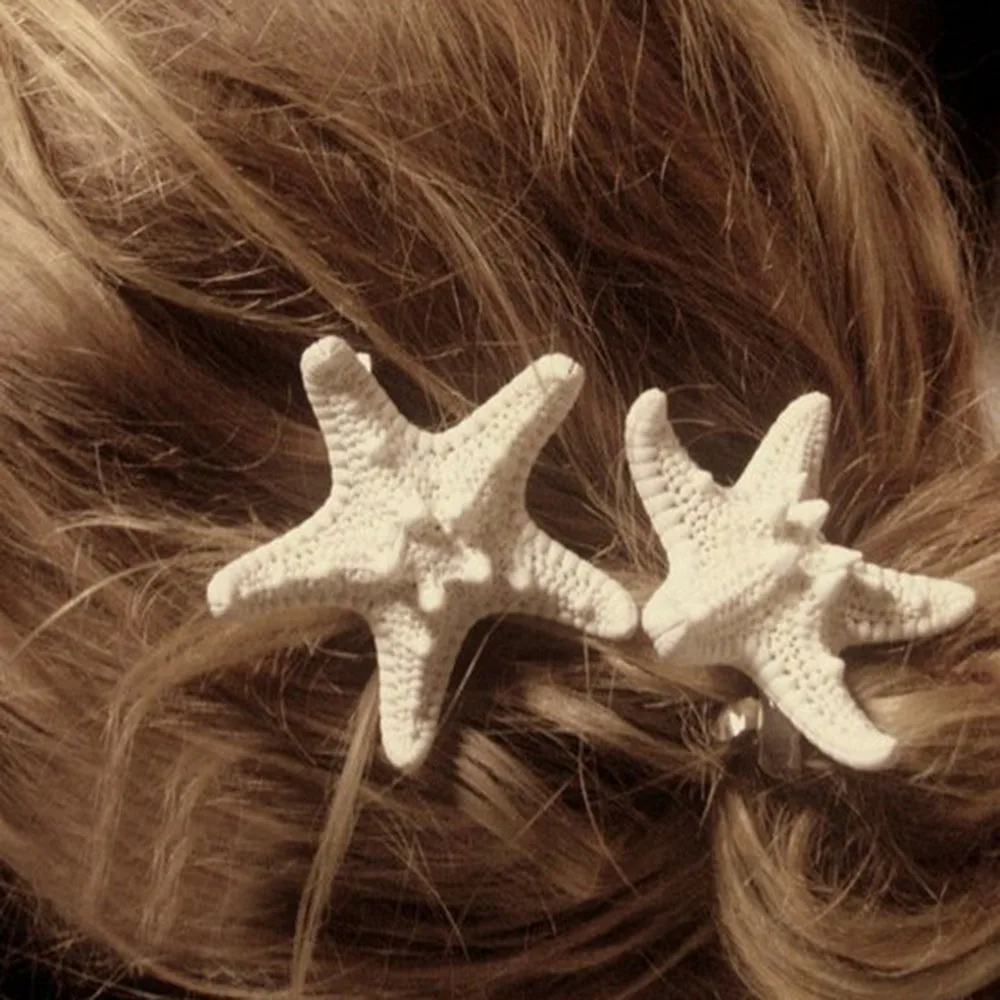 Summer Sea Starfish 1 Pcs Hair Clips Women Nice Star Starfish Sweet Hairpin Beach Hair Clip Girls Fashion Headwear Hair Accessor