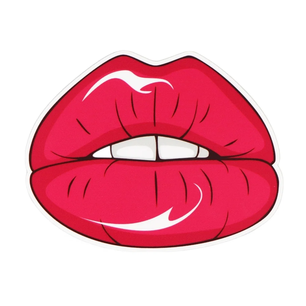 

Beautiful Sexy Rose Red Lips Vinyl Decal Car Motorcycle Accessories Waterproof Sunscreen Scratch-Proof Car Sticker PVC13*10cm