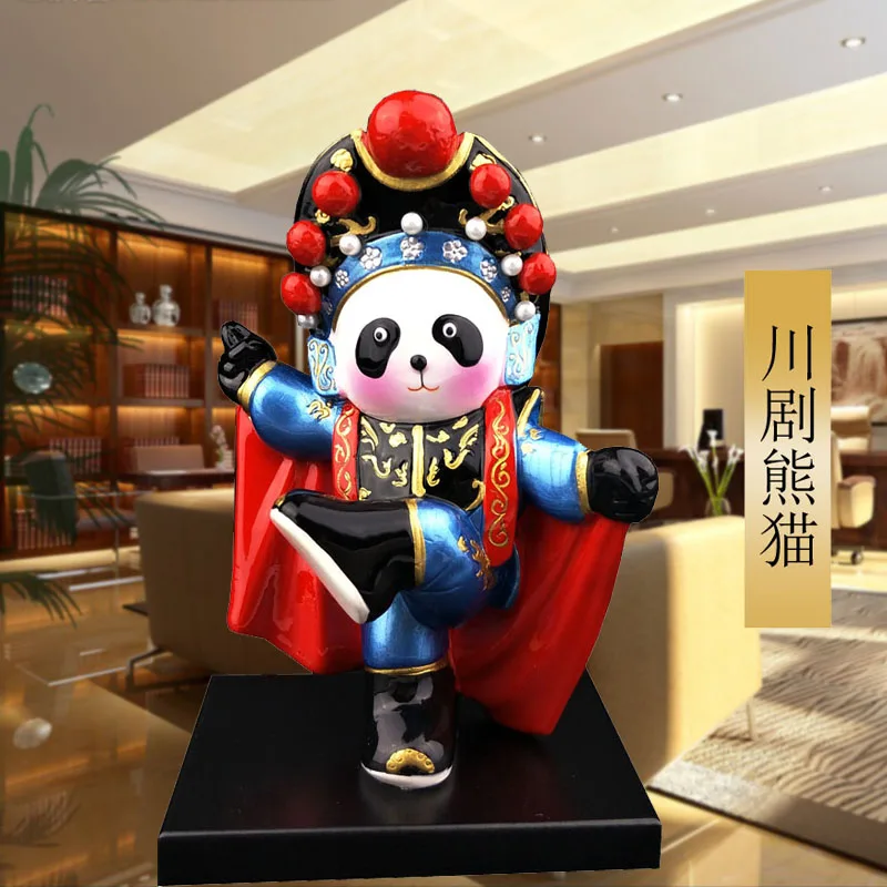 Chinese wind and Sichuan drama face-changing panda decoration crafts Sichuan panda facial makeup souvenir special gifts