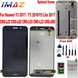 IMAZ-pantalla LCD para móvil, digitalizador con Sensor táctil, para Huawei Y3 2017 / Y3 2018 CRO-L22 CRO-L02 CRO-L03 Y5 Lite 2017