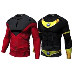 Spring New Anime Long Sleeve Top Men's Casual T-shirt 3D Printing T-shirt Casual Anime Fashion T-shirt Tights Top