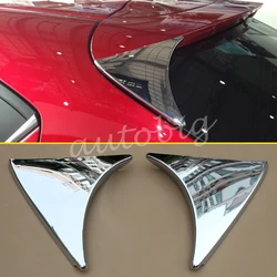 For Mazda3 BM/BN Hatckback 2014-2018 Mazda 3 Rear Spoiler Wing Side Bevel Window Trims Chrome Styling Parts ABS Cover