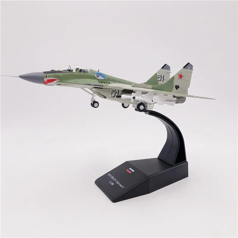 Wltk 1/100 Scale Russian MIG-29 Fulcrum Military Diecast Alloy Aircraft Model MiG 29 Collection Ornaments Souvenir