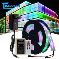 RGB Dream Color Changeable LED Strip 5050 Flowing Water Light 5M with 133 Program RF Controller Holiday Decoration Fairy Lights.