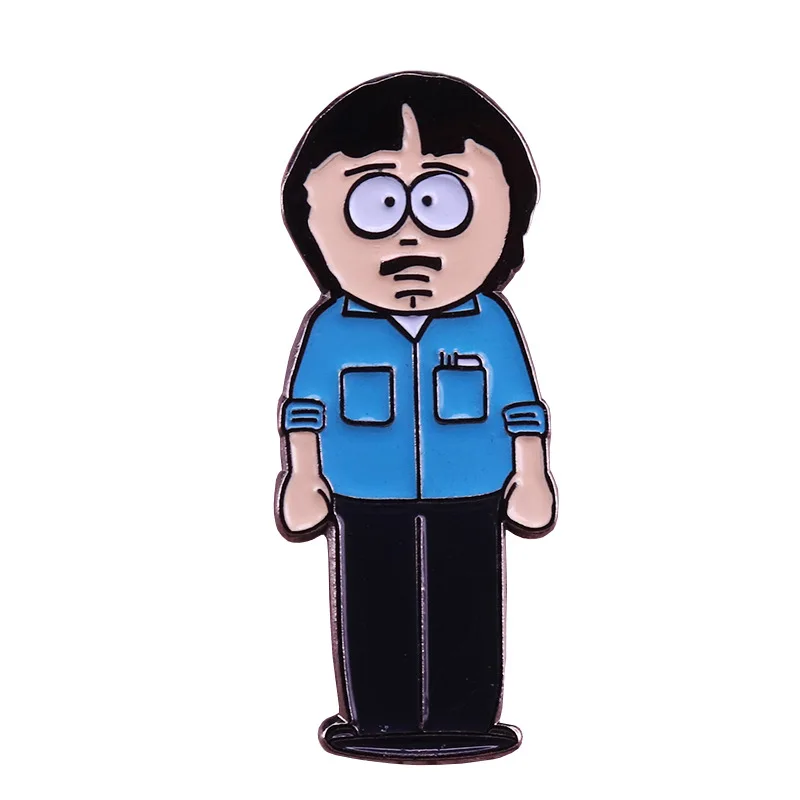 Security Guard Randy Marsh Enamel Pins Children Fashion Jewelry Gifts Metal Cartoon Brooch Backpack Hat Bag Collar Lapel Badges