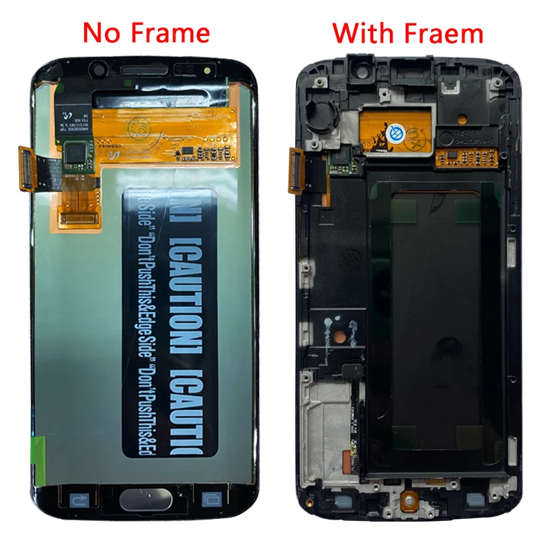 5.1'' G925F Screen For Samsung S6 Edge LCD Display With Frame Touch Screen Digitizer Assembly  SM-G925F G925A LCD Repair