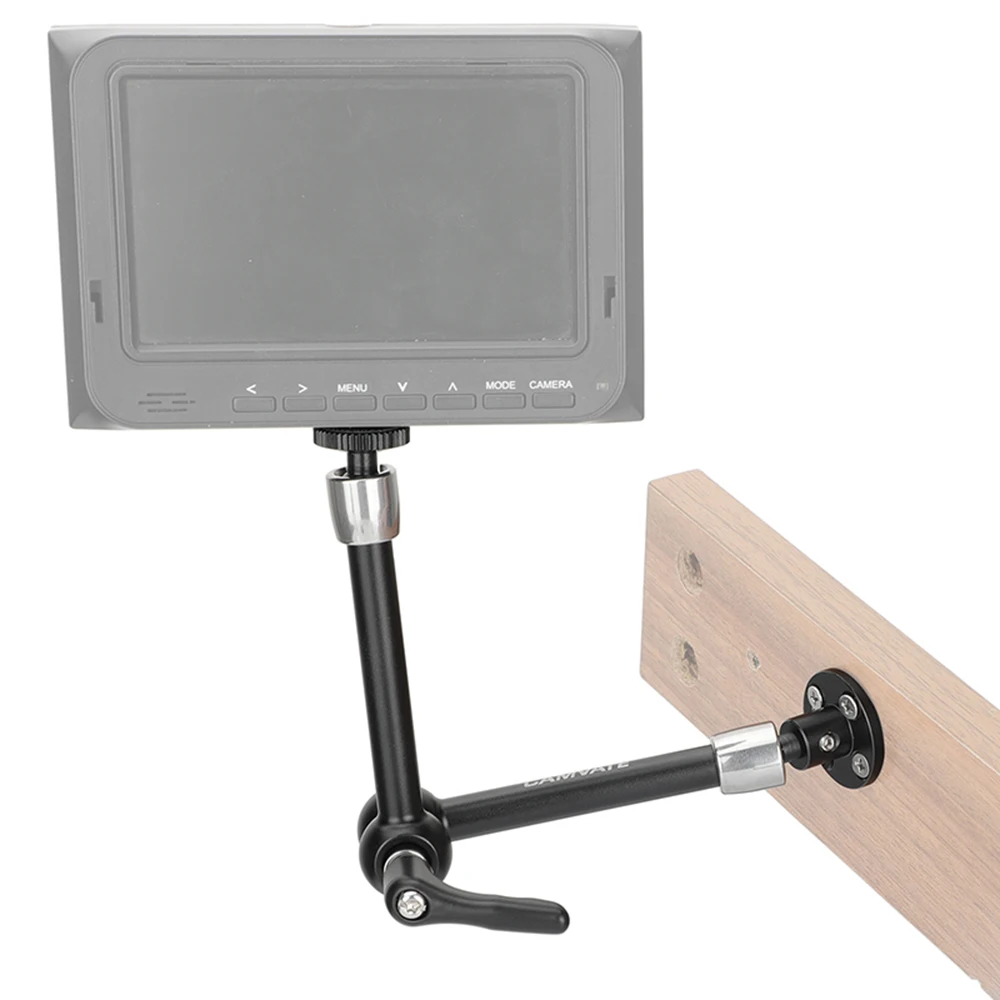 CAMVATE 11 "توضيح الذراع السحرية مع 1/4"-20 رؤساء الكرة قاعدة تثبيت جدار دائري للميكروفون ، مراقب ، فلاش ، الفيديو الضوئي