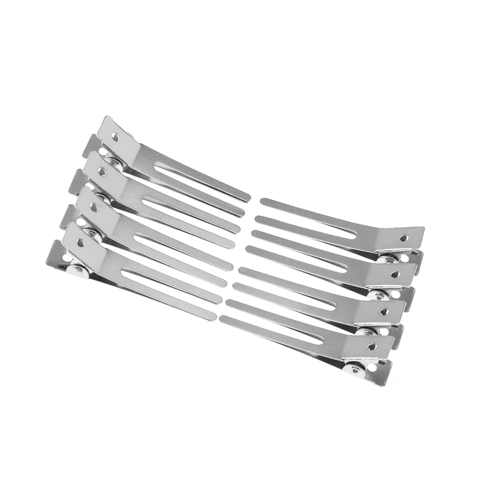 New 20Pcs Prong HairClip Hairdressing Double Hole Pin Barrette Curl Setting Section Hairpin Headwear Hair StylingToolAccessories