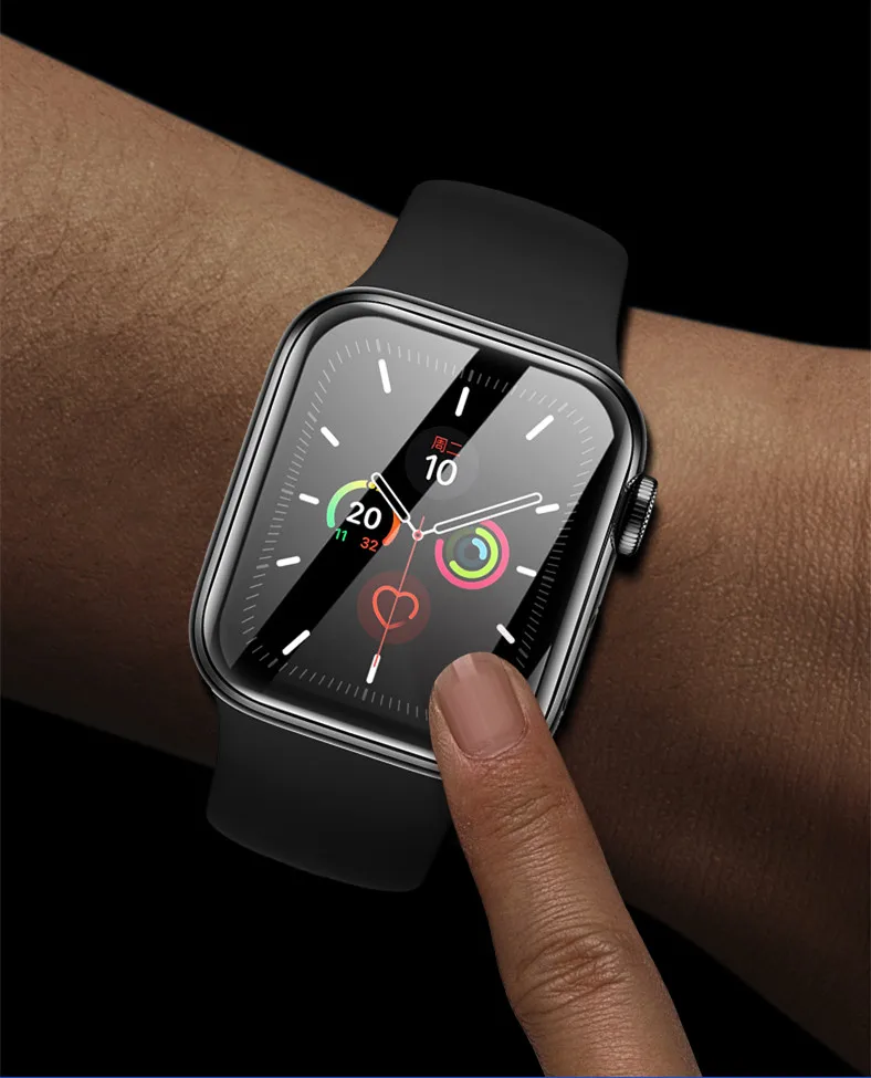 3D Cong Phim Bảo Vệ Màn Hình Dành Cho Apple Watch Series 7 41Mm 45Mm Iwatch Mềm Full Kính Phim dành Cho Apple Phụ Kiện Đồng Hồ