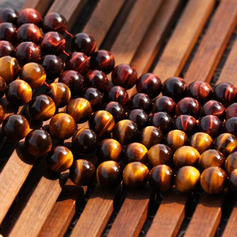 Factory price Natural Stone Brown Gold Tiger Eye Agat Round Beads 16