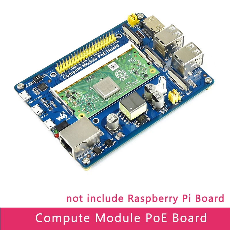 Raspberry Pi Compute Module 3 IO Board with PoE Ethernet 4x USB GPIO Expansion Board for Raspberry Pi CM3 / CM3L / CM3+ / CM3+L