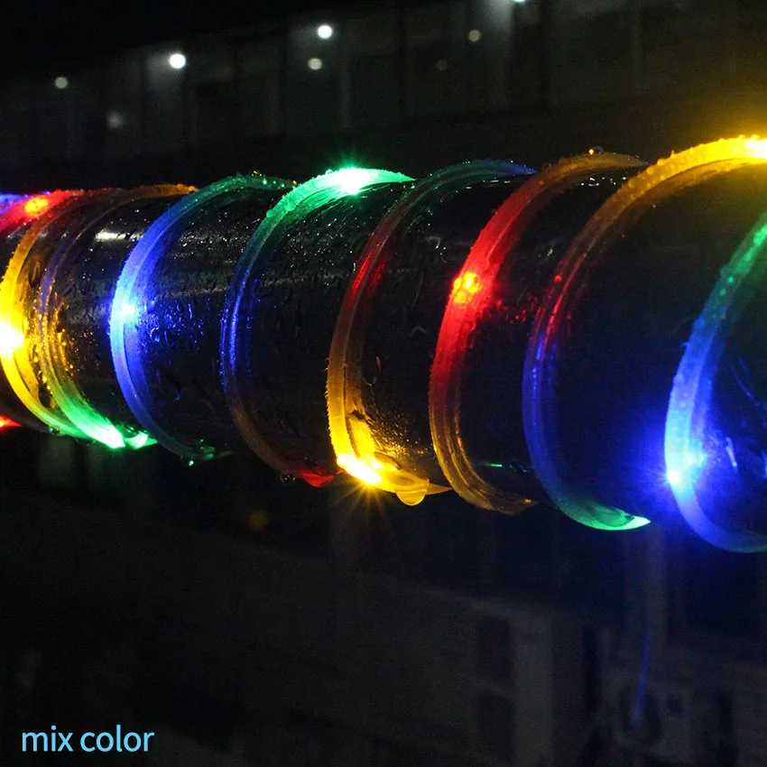 Solar Rope Tube Fairy Garden Lights, Licht impermeável, 100 LED, Outdoor String Lamp