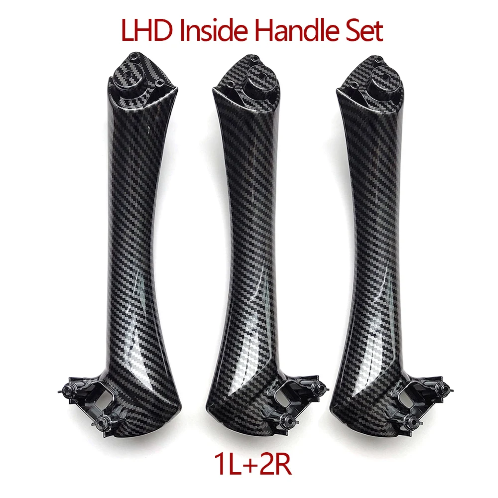 LHD RHD Carbon Fiber Interior Door Armrest Pull Handle For BMW 3 Series E90 E91 316 318 320 325 328i 2004-2012