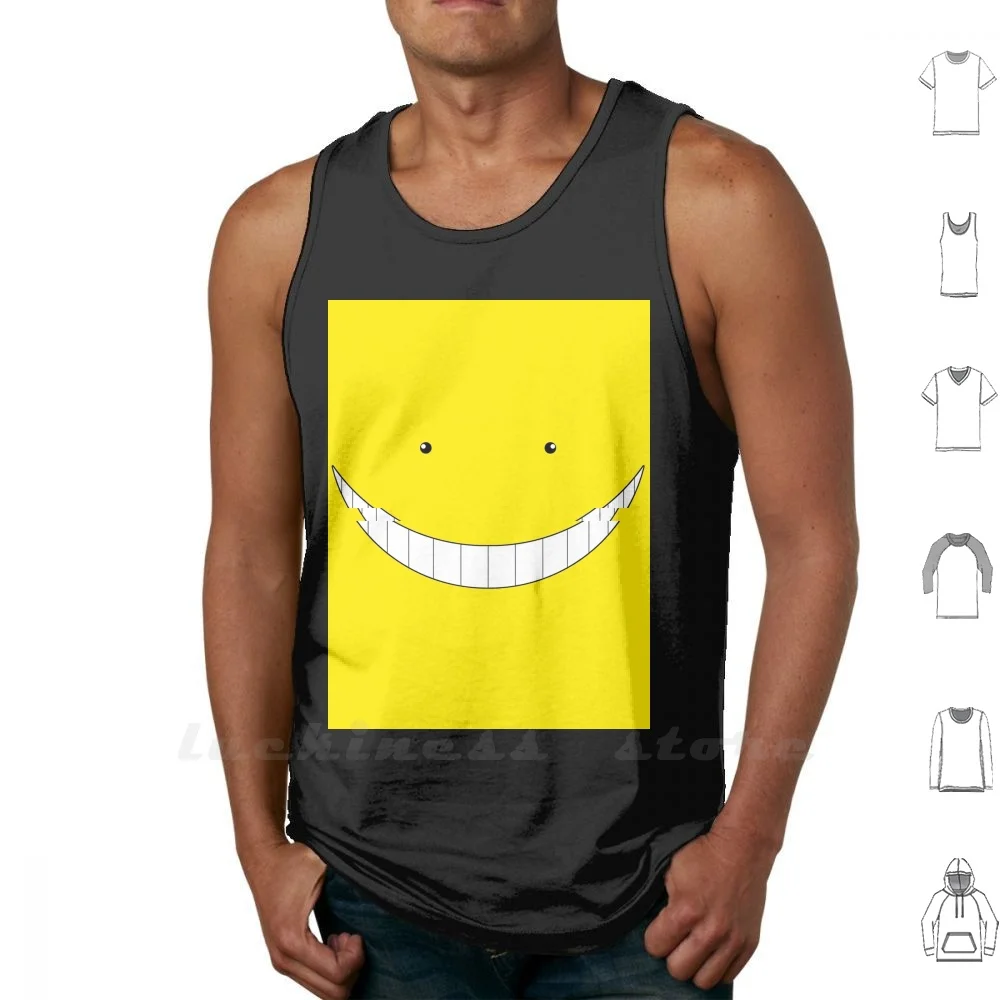 Koro Smile Sleeveless Tank Top Vest Cotton Assasination Classroom Assasination Classroom Koro Sensei Korosensei Tentacle Anime