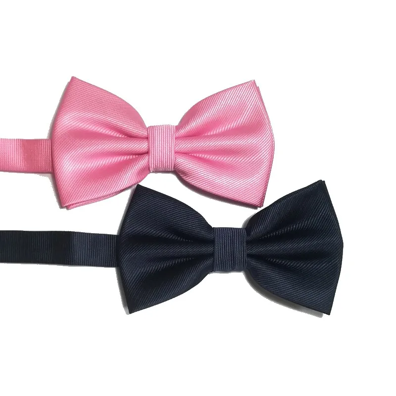 High Density Bow Tie Strips for Men Business Wedding Bowknot Red Black Neckwear Blue Purple Bowties