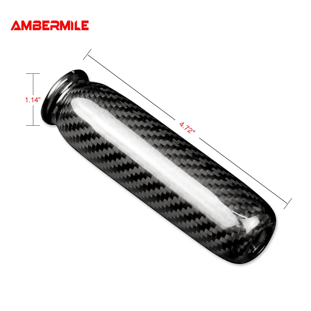 AMBERMILE Carbon Fiber for Mini Cooper R55 Clubman R56 R57 R58 R59 R50 R53 Accessories Interior Car Handbrake Grip Covers Trim