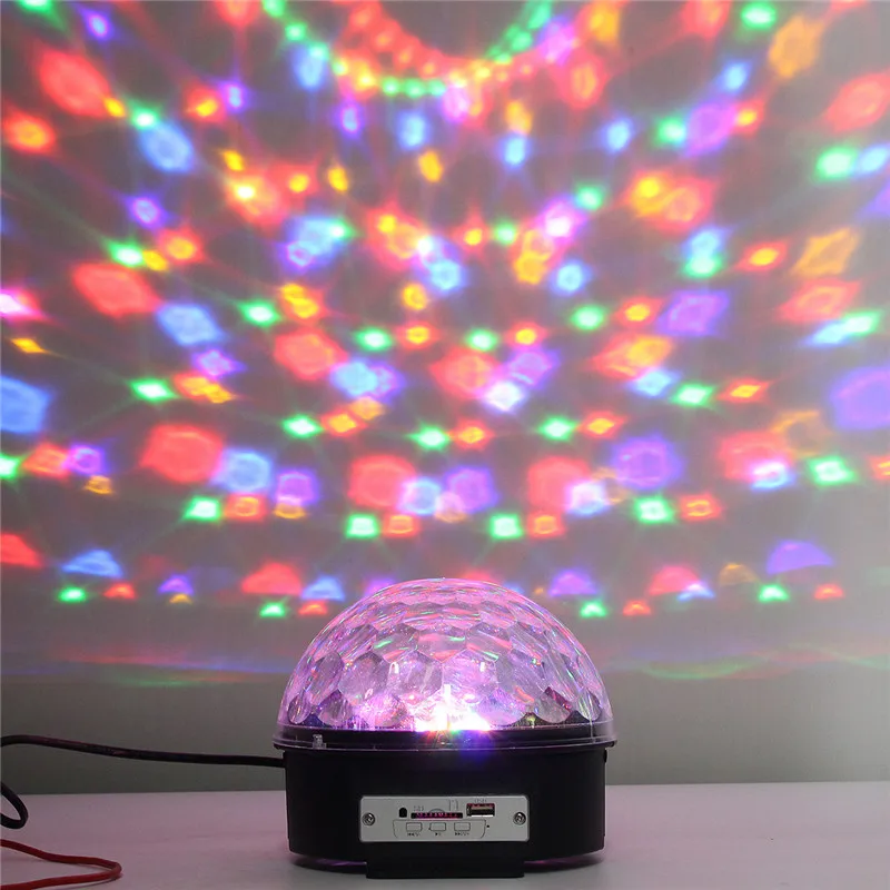 1 قطعة 6 ألوان 25 واط كريستال ماجيك الكرة Led مصباح منصة ضوء ضوء ليزر للديسكو مصابيح حفلات الصوت التحكم عن بعد دروبشيب