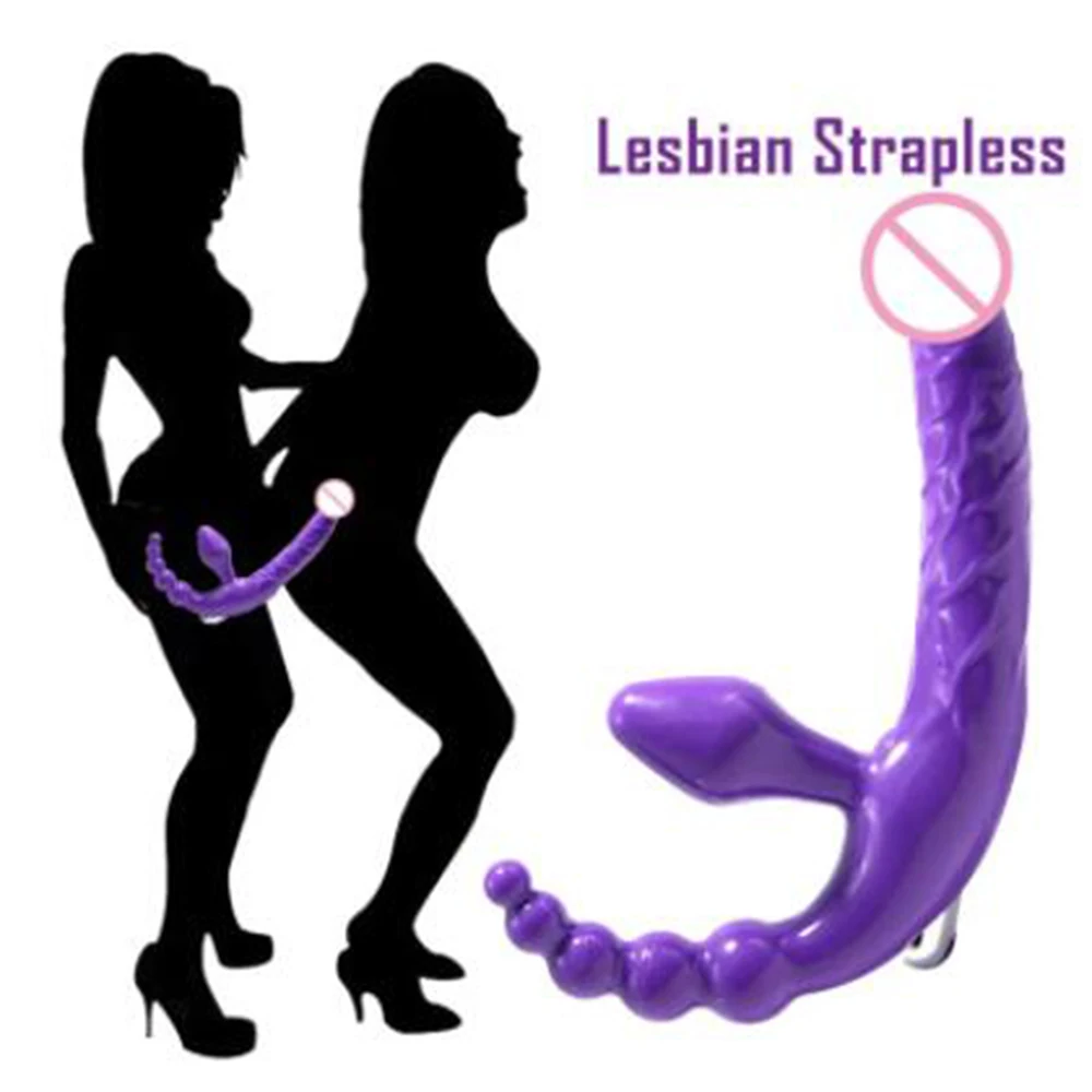 Strapon Dildo Vibrator for Couples Erotic Intimate Goods Double Penetration 10 Speed Anal Vibrator Sex Toys for Women