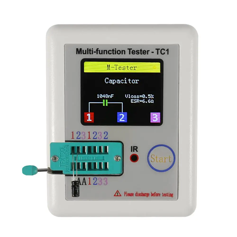 Tester lcr Transistor Meter lcr-tc1 lcr Meter lcr tc1 1.8 inch Display Multi-function tft Transistor Tester