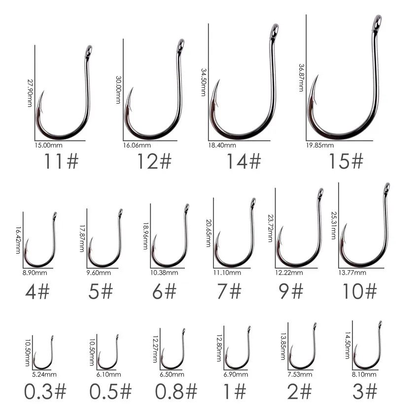 50/20pc Box High Carbon Chinu Fishing Hook Single Hook With Eye Carp Catfish Anzol Fish Hooks Japan Fishing Tackle Jig Fishhook