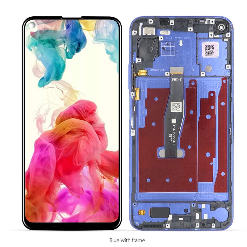 Oryginalny dla Huawei Nova 5t wyświetlacz LCD ekran dotykowy Digitizer zgromadzenie dla 6.26 cal Honor 20 20Pro YAL-L21 z ramą wymienić