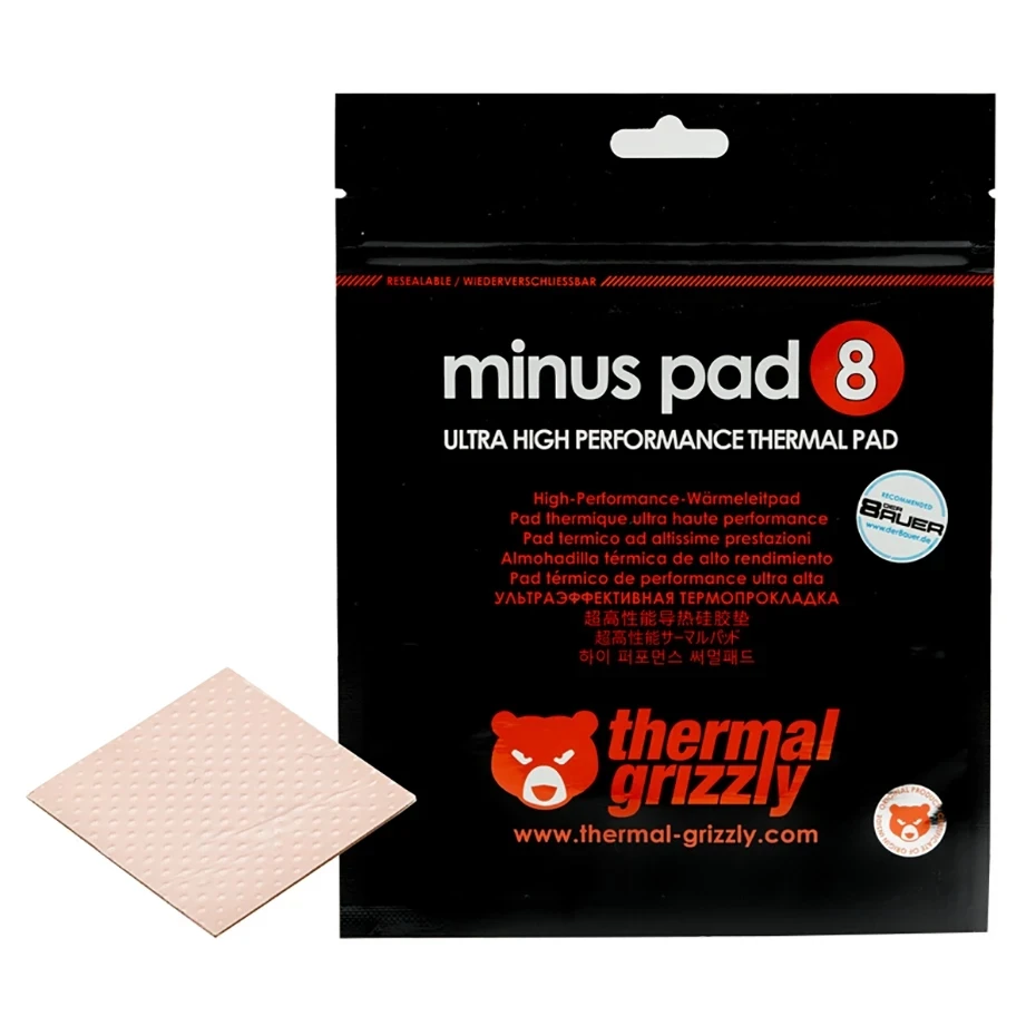 Thermische Grizzly Minus Pad 8 Cpu Gpu Thermal Pad 8.0W/Mk Warmtegeleiding Koellichaam Koeling Siliconen Pad grafische Koeler Warmte Pad