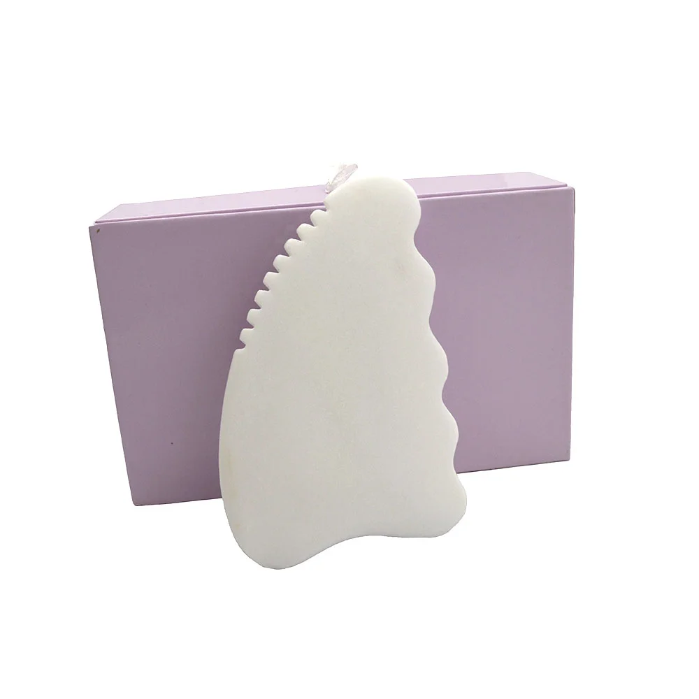 

Natural White Jade Gua Sha Massager, Body Guasha , Face Massager