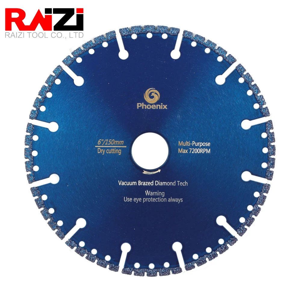 Raizi Phoenix Universal Vacuum Brazed Small Diamond Cutting Saw Blade Steel Rebar,Concrete,Brick,Metal,Plastic Pipe Cutting Disc