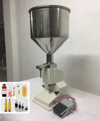 1- 100ml Pneumatic Filling Machine Cream Food Paste Dispensing Liquid Packaging Equipment Stainless Steel A02