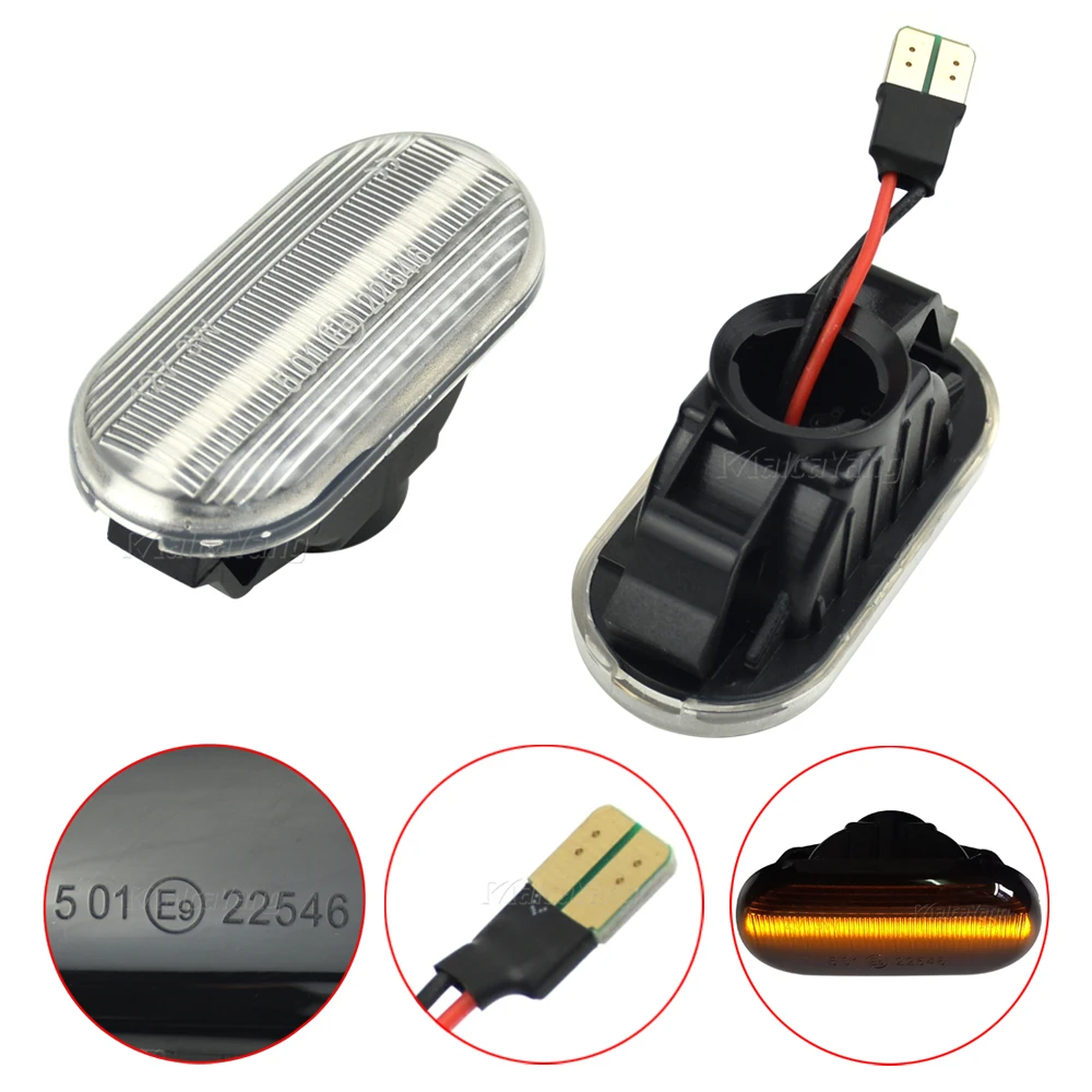 Car Side Marker Light Dynamic LED Turn Signal Light For Nissan Tiida C11 Note E11 NE11 Micra K12 NP300 Navara D40 Qashqai J10