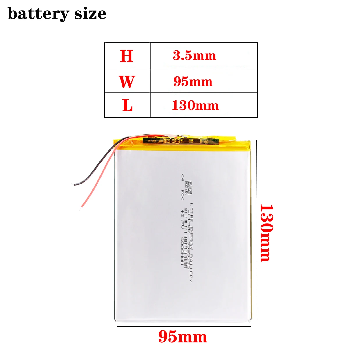 Bateria do tabletu o dużej pojemności 3,7 V 6000 mah 3595130   każdy marka uniwersalnych akumulatorów litowych wielokrotnego ładowania