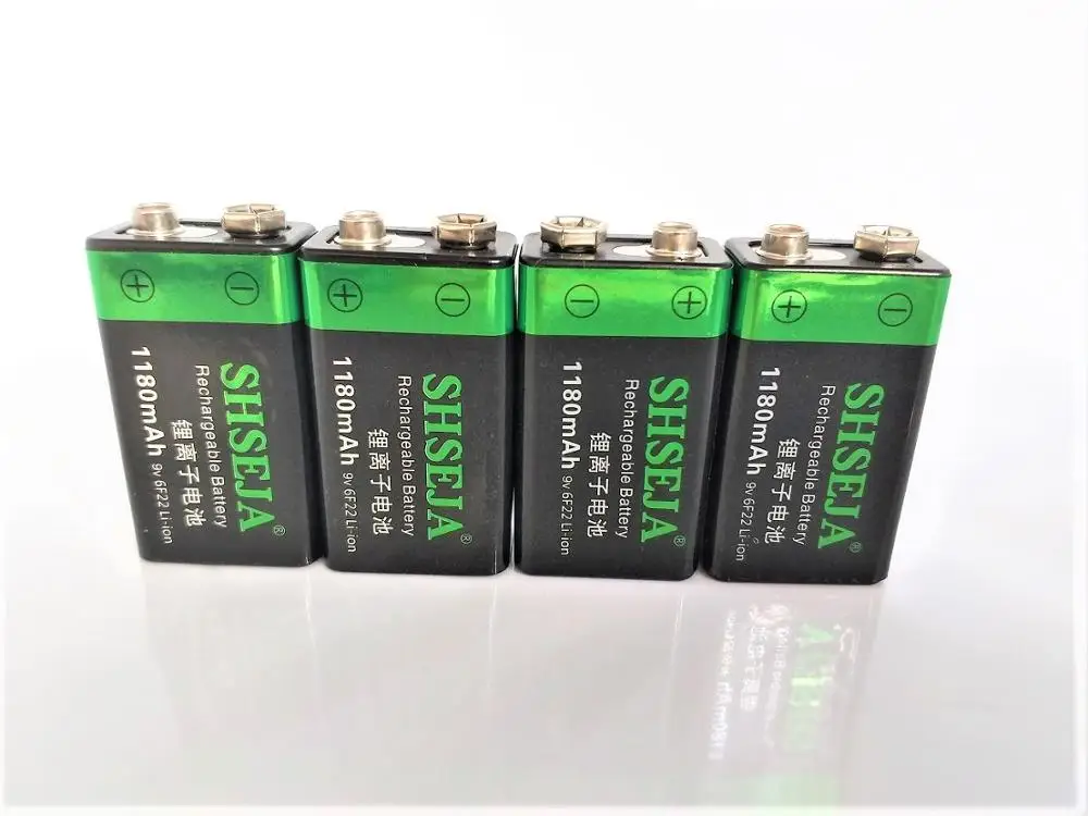 NEW 9v battery 1180mAh Li-ion 9 V Rechargeable Batteries   rechargeable battery