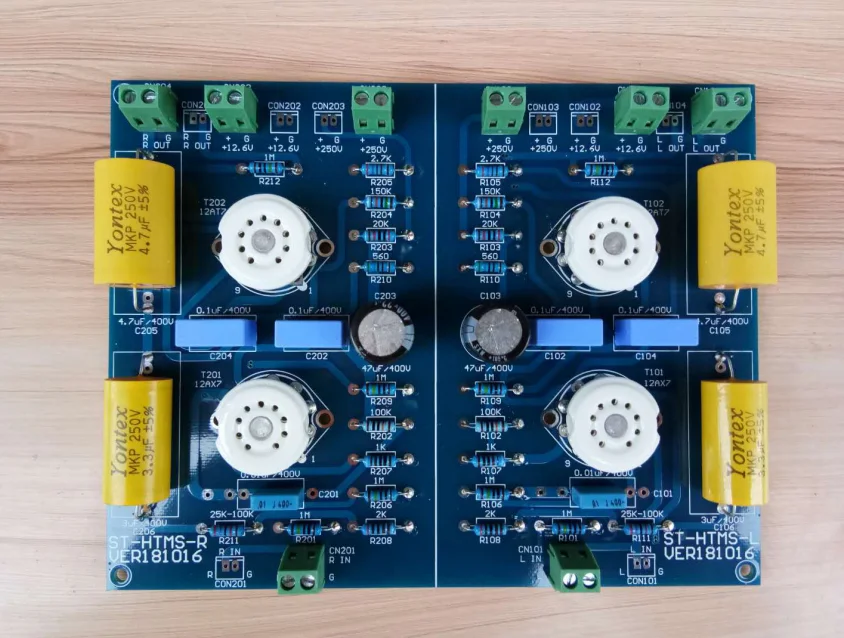 Montaż Hifi12AX7 + 12AT 7 przedwzmacniacz rurowy obwód Hetian Mao L17-33