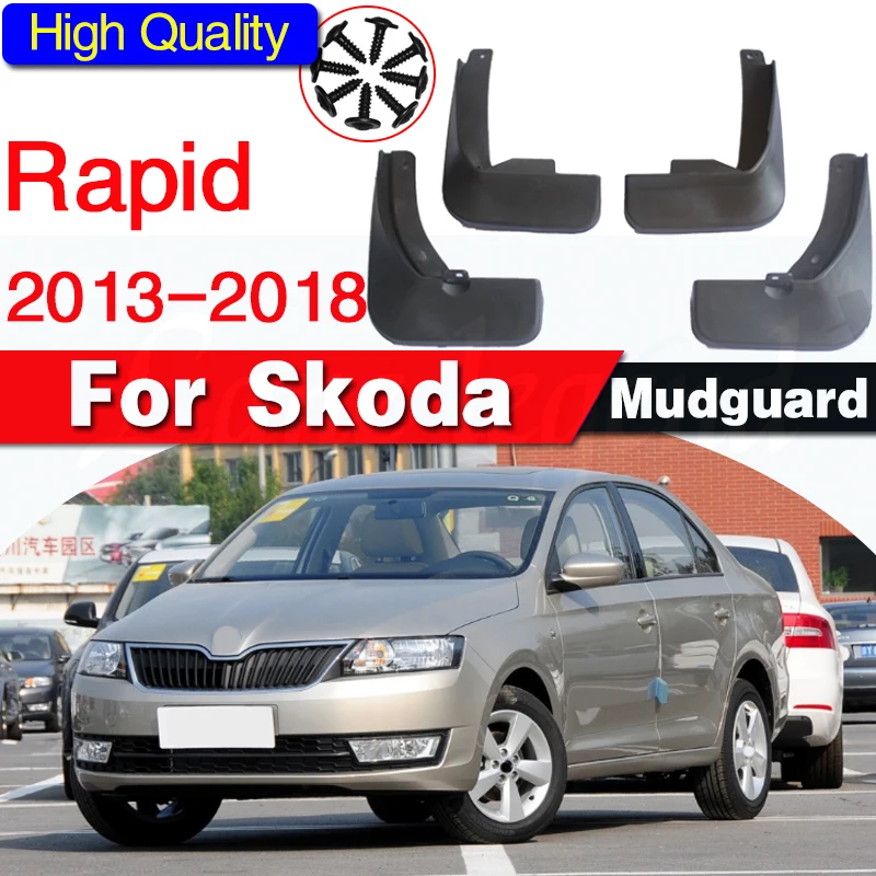 Car Front Rear Mudguards For 2013-2018 Skoda Rapid Mudflaps Accessories Splash Guard Car-styling Fenders