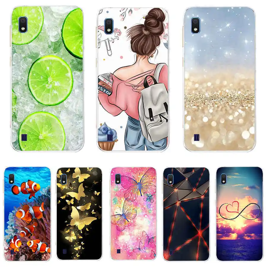 Case For Samsung Galaxy A10 Phone Case Silicone Soft TPU Cover For Samsung A10 A10s Cute Flower Bumper