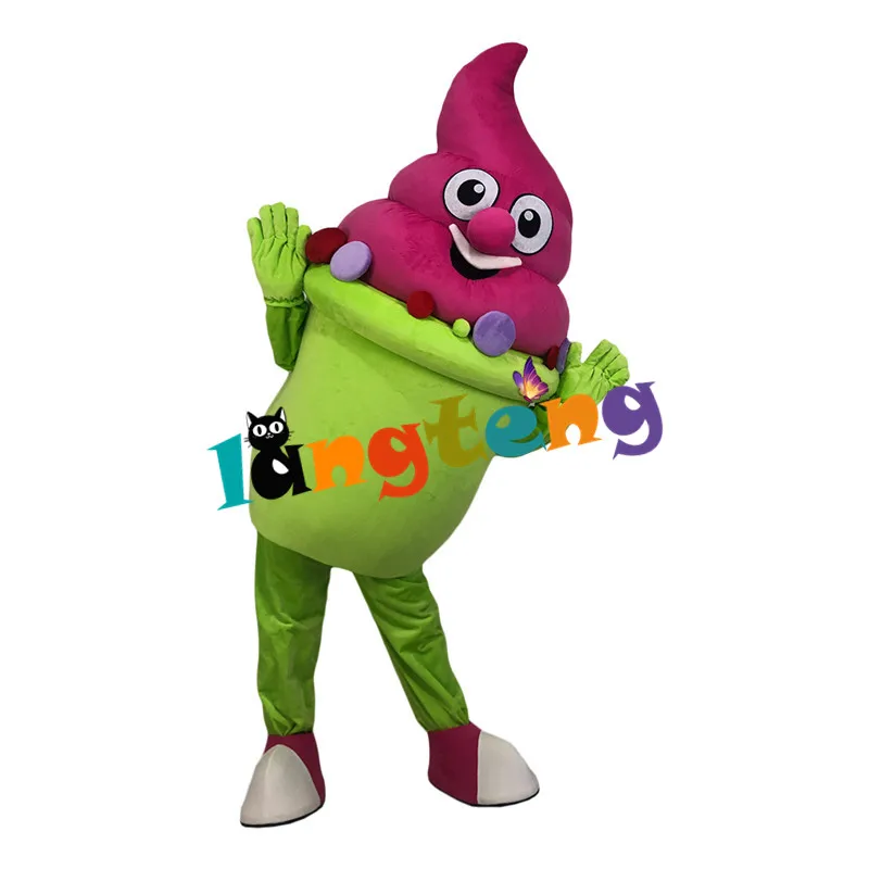 1148 Ice Cream Mascot Costume Theme Mascotte Carnival Adult Kid Size Fancy Dress